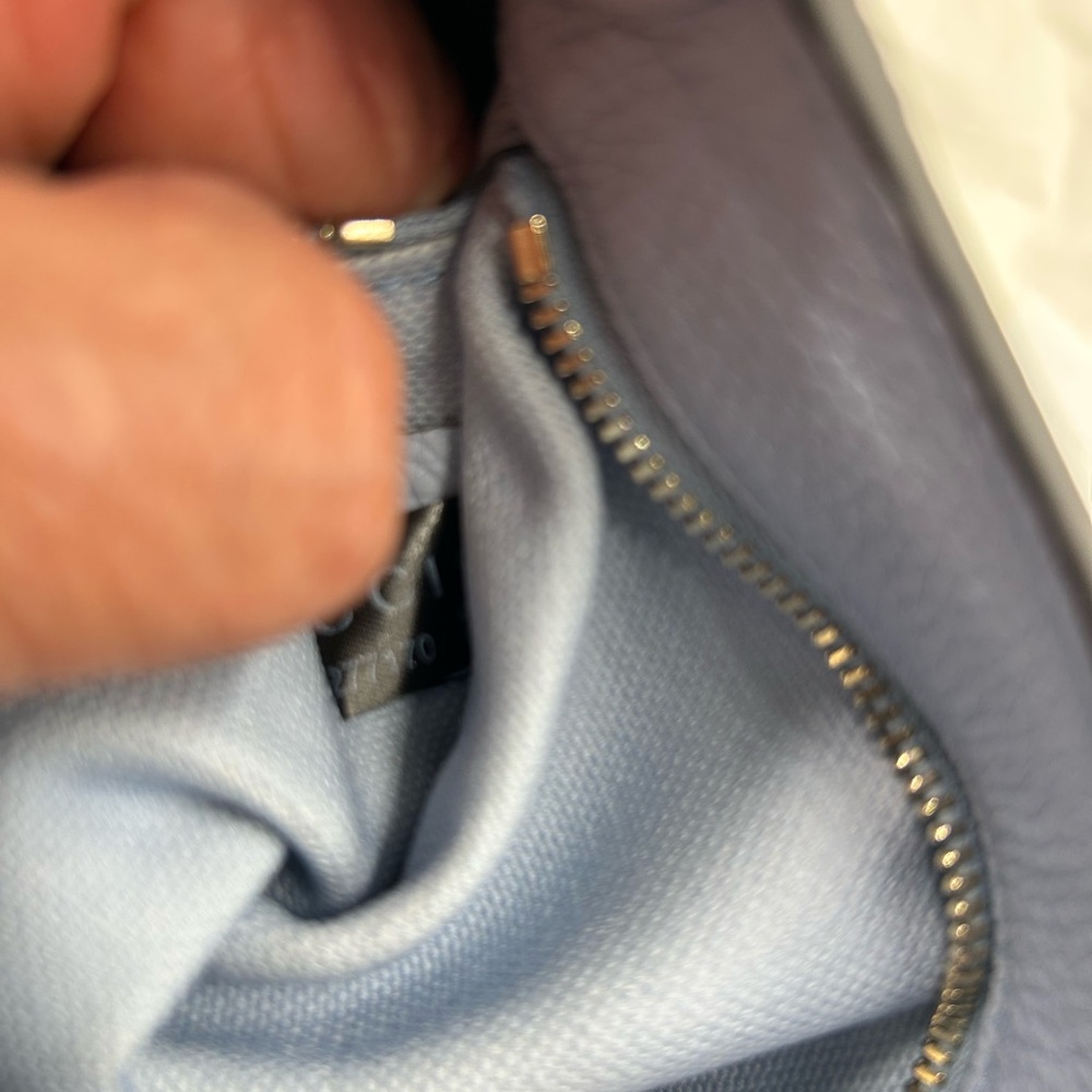 Women's Gucci, Jackie, 1961 hobo bag medium size light blue grain calf skin NWT - Picture 11 of 16